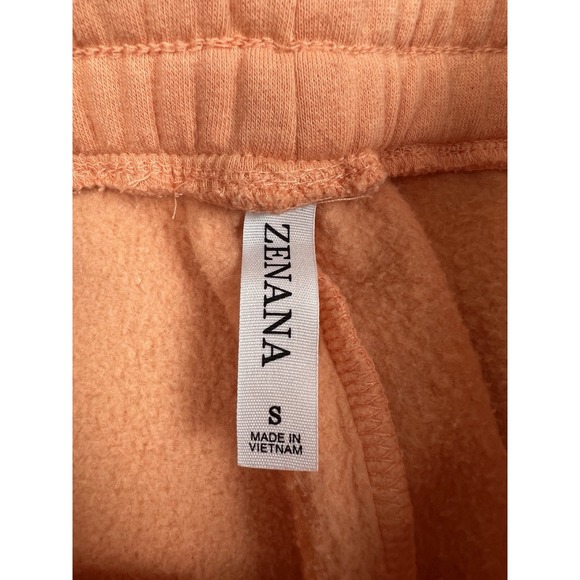 Zenana Pants Womens Small Orange‎ Joggers Pull On Drawstring Cotton Blend - Picture 12 of 14
